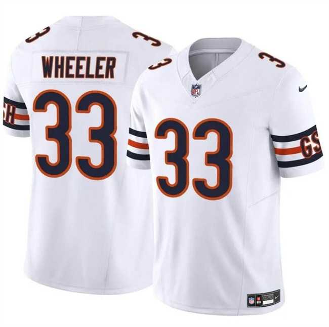 Men & Women & Youth Chicago Bears #33 Ian Wheeler White 2023 F.U.S.E. Vapor Football Stitched Jersey